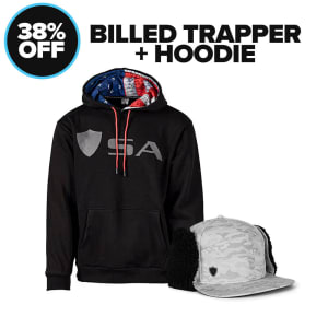 Billed Trapper Hat +Hoodie: undefined