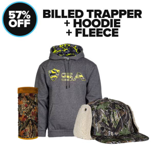 BILLED TRAPPER HAT + HOODIE + FLEECE: undefined