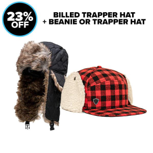 Billed Trapper Hat + Beanie or Trapper Hat: undefined