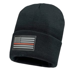 Classic Beanie | Thin Red Line | Black: undefined