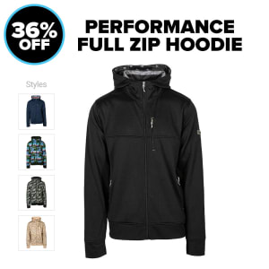 Full Zip Performance Hoodie 36% OFF: undefined