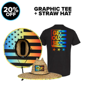 GRAPHIC TEES + STRAW HAT: undefined