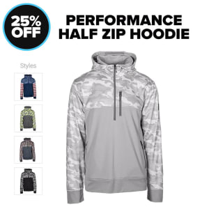 Half Zip Performance Hoodie 25% OFF: undefined