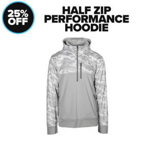 25% Half Zip Performance Hoodie: undefined