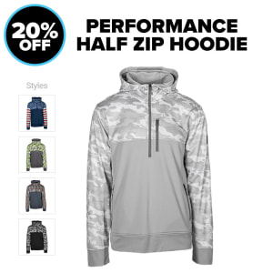 Half Zip Performance Hoodie 20% OFF: undefined