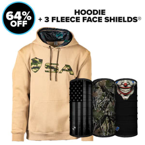 HOODIE + 3 FLEECE FACE SHIELDS®: undefined