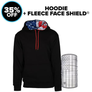 Hoodie + | Fleece Face Shields®: undefined