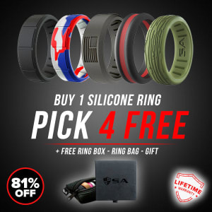 BUY 1 SILICONE RING - PICK 4 FREE + Free Box, Bag, & Gift: undefined