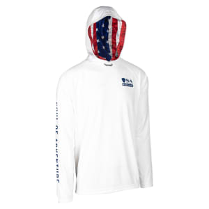 Hooded Performance Long Sleeve Shirt | American Flag: undefined