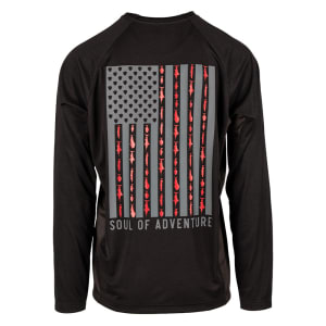 Performance Long Sleeve Shirt | Blackout Fins & Stripes: undefined