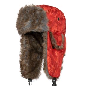 Trapper Hat | Hi Vis Orange Forest Camo: undefined