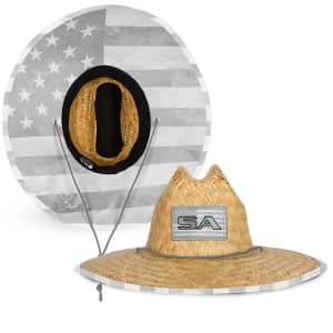 Under Brim Straw Hat | Ghost American Flag 2.0: undefined