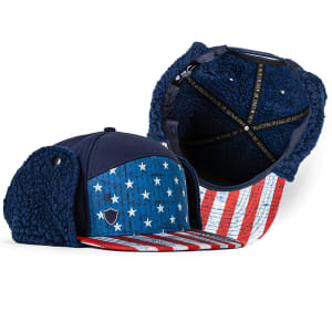 Billed Trapper Hat | American Flag: undefined