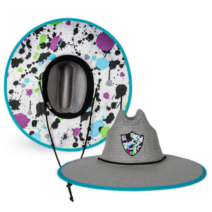 Keys Straw Hat | Splatter Paint | Grey: undefined