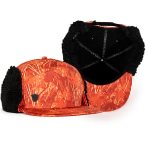 Billed Trapper Hat | Hi Vis Orange Forest Camo: undefined