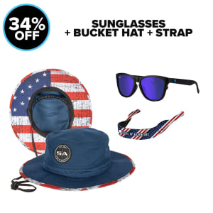 SUNGLASSES + BUCKET HAT | + STRAP + BAG: undefined