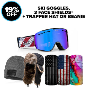 Ski Goggle + Trapper Hat or Beanie + 3 Face Shields®: undefined