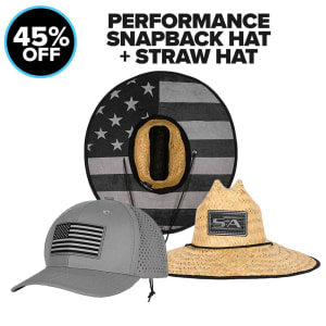 STRAW HAT + PERFORMANCE SNAPBACK: undefined