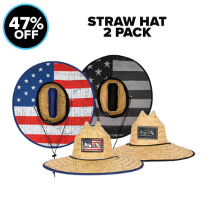 2 STRAW HATS FOR $40: undefined