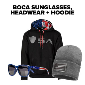 Boca Sunglasses + Hoodie + Headwear | FREE Strap & Bag: undefined