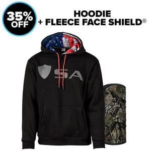 Hoodie + | Fleece Face Shields®: undefined