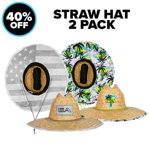 2 STRAW HATS FOR $45: undefined