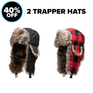 2 TRAPPER HATS FOR $30: undefined