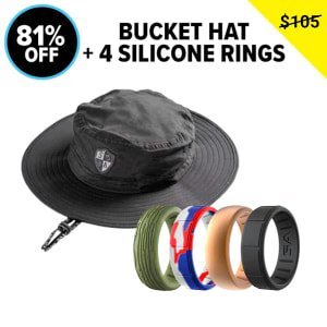 4 Silicone Rings + Bucket Hat: undefined