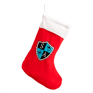 SA Shield Holiday Stocking in Red: undefined