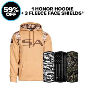 HONOR HOODIE + | 3 FLEECE FACE SHIELDS®: undefined