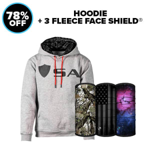 HOODIE + 3 FLEECE FACE SHIELD®: undefined