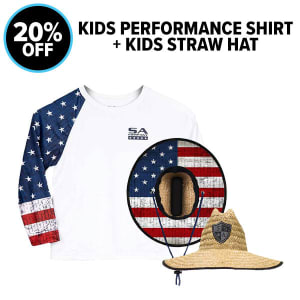 KIDS PERFORMANCE SHIRT + KIDS STRAW HAT: undefined