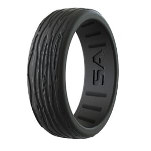 Size 15 Silicone Ring | Tread | Black: undefined