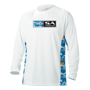 Performance Long Sleeve Shirt | White | Wave Fade: undefined