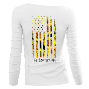 Women's Performance Long Sleeve Shirt | White | Sunflower: undefined