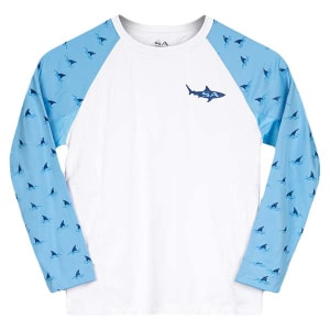 Kids Performance Long Sleeve Shirt | White | Baby Shark: undefined