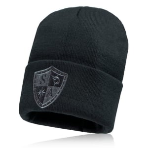 Kids SA Beanie | Black Shield: undefined