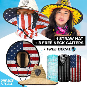 STRAW HAT PACK: 1 HAT & 3 FACE SHIELDS ® | PICK YOUR PACK: undefined