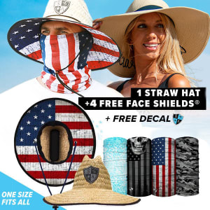 STRAW HAT PACK: 1 HAT & 4 FACE SHIELDS ® | PICK YOUR PACK: undefined