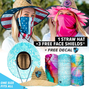 STRAW HAT PACK: 1 HAT & 3 FACE SHIELDS ® | PICK YOUR PACK: undefined