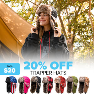 20% OFF TRAPPER HATS: undefined