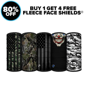 5 FLEECE FACE SHIELDS®: undefined