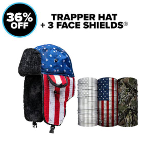 Trapper Hat + 3 Face Shields®: undefined