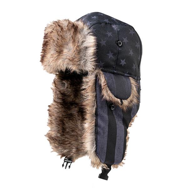 Kids Trapper Hat Blackout American Flag SA Company