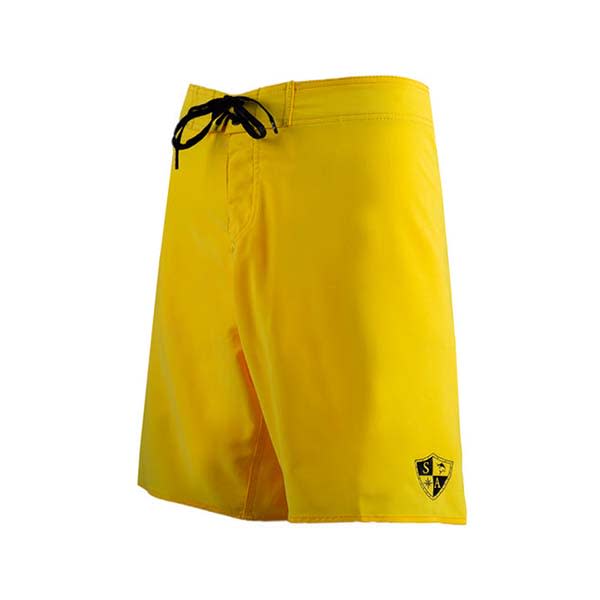 Board Shorts Solid Neon Yellow Black SA Shield SA Company
