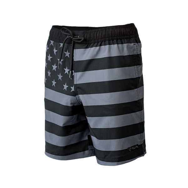 Kids Swim Trunks Blackout American Flag SA Company